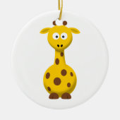 かわいい漫画キリン セラミックオーナメント (正面)