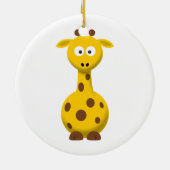 かわいい漫画キリン セラミックオーナメント (裏面)