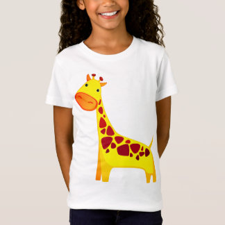 かわいい漫画キリン Tシャツ