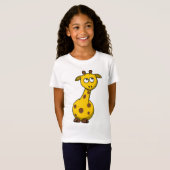 かわいい漫画キリン Tシャツ (正面フル)