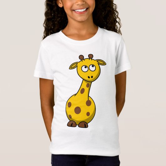 かわいい漫画キリン Tシャツ (正面)