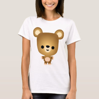 かわいい漫画クマかわいい女の子Tシャツ Tシャツ