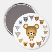 かわいい漫画クマのベビーマグネット マグネット (正面/裏面)