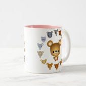 かわいい漫画クマのベビーマグ ツートーンマグカップ (正面右)