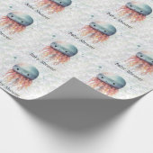 かわいい漫画クラゲの泡ニュートラル赤ちゃんシャワー ラッピングペーパー (角)