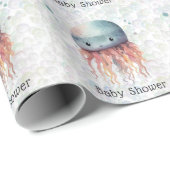 かわいい漫画クラゲの泡ニュートラル赤ちゃんシャワー ラッピングペーパー (ロールコーナー)