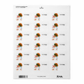 かわいい漫画クリスマスエンジェル住所 シール (フルシート)