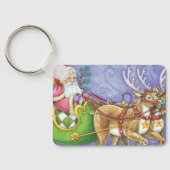 かわいい漫画クリスマスサンタクロースススリートインディア キーホルダー (裏面)