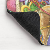 かわいい漫画クリスマスサンタクロースススリートインディア マウスパッド (コーナー)