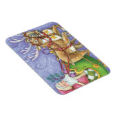 かわいい漫画クリスマスサンタクロースススリートインディア マグネット (右側)