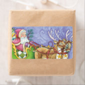 かわいい漫画クリスマスサンタクロースススリートインディア ラベル (インサイチュ)