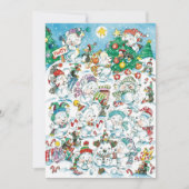 かわいい漫画クリスマスポーラーベアパーティの招待状 招待状 (正面)