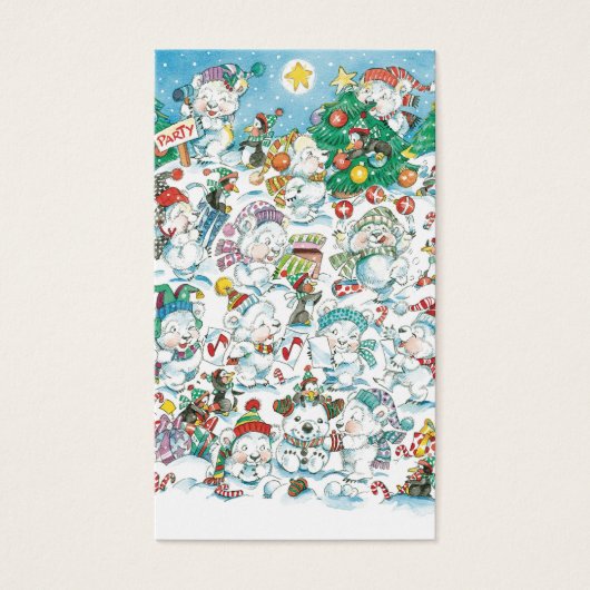 かわいい漫画クリスマスポーラーベアペンギンパーティー (正面)