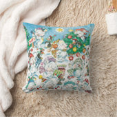 かわいい漫画クリスマスポーラーベアペンギンパーティー クッション (ブランケット)