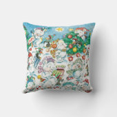 かわいい漫画クリスマスポーラーベアペンギンパーティー クッション (裏面)