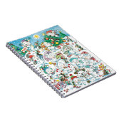 かわいい漫画クリスマスポーラーベアペンギンパーティー ノートブック (右側)