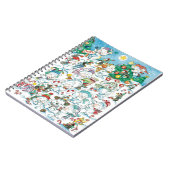 かわいい漫画クリスマスポーラーベアペンギンパーティー ノートブック (左側)