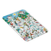 かわいい漫画クリスマスポーラーベアペンギンパーティー マグネット (右側)