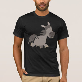 かわいい漫画グレーのポニーTシャツ Tシャツ