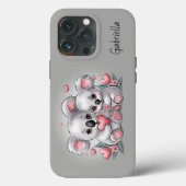 かわいい漫画コアラ愛好家ハートバレンタインデー Case-Mate iPhoneケース (裏面)