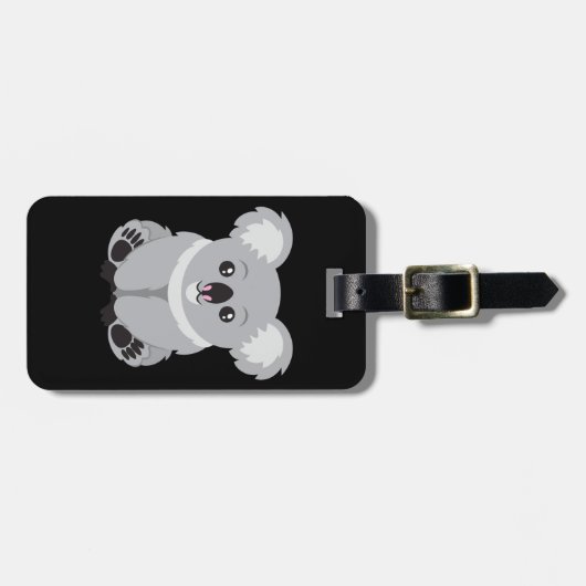 かわいい漫画コアラ・ベア ラゲッジタグ (正面横)