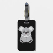 かわいい漫画コアラ・ベア ラゲッジタグ (裏面縦)