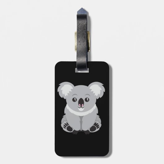 かわいい漫画コアラ・ベア ラゲッジタグ (裏面縦)