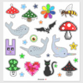 かわいい漫画コレクションビニールステッカー シール (シート)