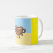 かわいい漫画コーヒーカップ – ミニマリスト&コージーデザイン コーヒーマグカップ (正面右)