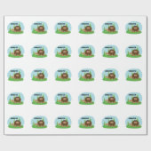 かわいい漫画サスカッチ ラッピングペーパー (フラット)