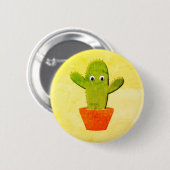 かわいい漫画サボテン絵画ズ 缶バッジ (正面&裏面)