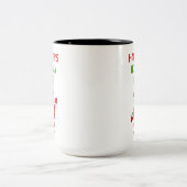 かわいい漫画サンタクリスマスホリデー ツートーンマグカップ (中央)