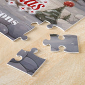 かわいい漫画サンタクロースのワークショップ ジグソーパズル (側面)