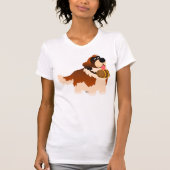 かわいい漫画サンバーナード女性Tシャツ Tシャツ (正面)