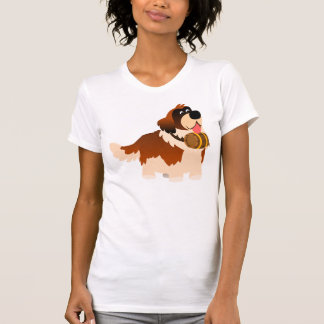 かわいい漫画サンバーナード女性Tシャツ Tシャツ