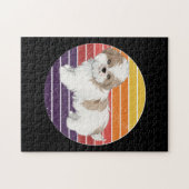 かわいい漫画シーズー（犬）Tzu ジグソーパズル (横)