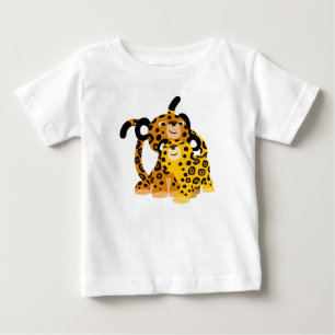 かわいい漫画ジャガーの恋のベビーTシャツ ベビーTシャツ