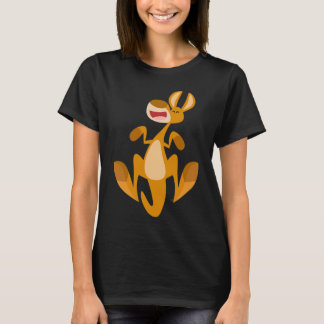 かわいい漫画ジャンプKangaroo女性のTシャツ Tシャツ