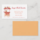 かわいい漫画スイーツアイスクリーム食品トラック事業 名刺 (正面/裏面)