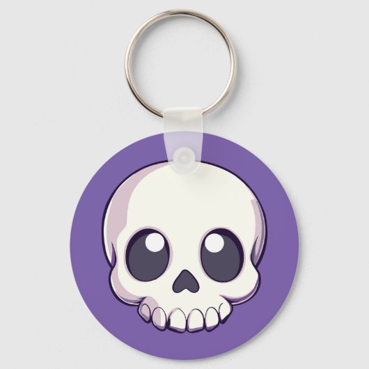 かわいい漫画スカルハロウィーン キーホルダー (正面)