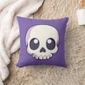 かわいい漫画スカルハロウィーン クッション (ブランケット)