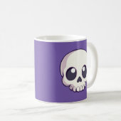 かわいい漫画スカルハロウィーン コーヒーマグカップ (正面右)