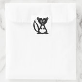 かわいい漫画スカンクスクエア スクエアシール (バッグ)