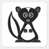 かわいい漫画スカンクスクエア スクエアシール (正面)