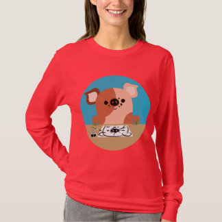 かわいい漫画スケッチピグレットウォメンTシャツ Tシャツ