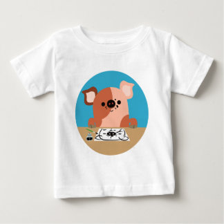 かわいい漫画スケッチピグレットベビーTシャツ ベビーTシャツ