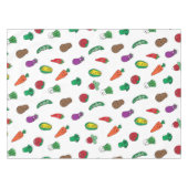 かわいい漫画スケッチ野菜パターン テーブルクロス (正面(横))