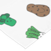 かわいい漫画スケッチ野菜パターン テーブルクロス (アングル)