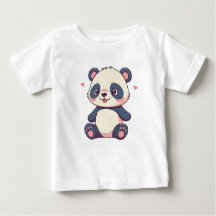 かわいい漫画スタイルかわいいベビーパンダtシャツ