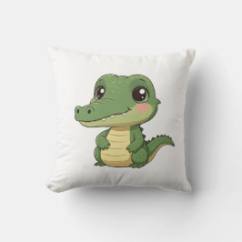 かわいい漫画スタイルかわいいベビーワニデザイン クッション